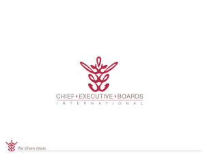 Strategies for Taking Charge - Chief Executive Boards International