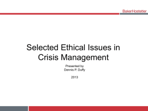 Legal Ethics and Crisis Management
