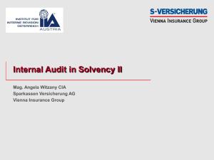 Internal Audit in Solvency II