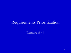 Requirements Prioritization