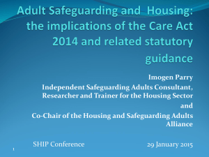 Adult Safeguarding and Housing - Imogen Parry