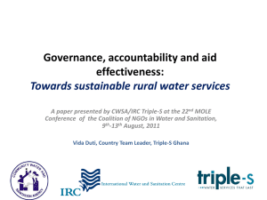 Aid effectiveness and good governance
