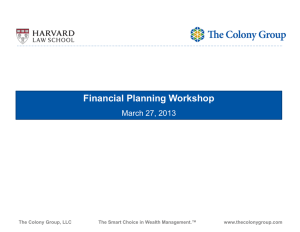 Financial Planning Workshop Handouts
