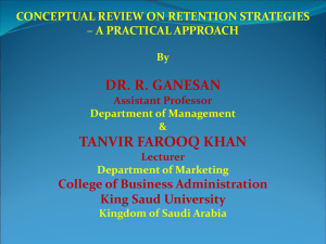 conceptual review on retention strategies – a