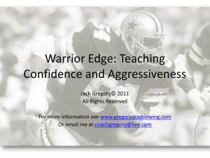 Warrior Edge:Teaching Confidence and Aggressiveness