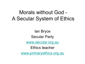 A Secular System of Ethics