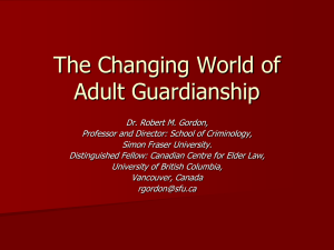 Adult Guardianship and Substitute Decision