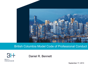 British Columbia Model Code of Professional Conduct