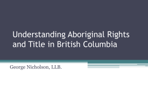 Understanding Aboriginal Rights and Treaty Rights in British Columbia