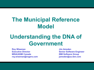 The Municipal Reference Model: Understanding the DNA of