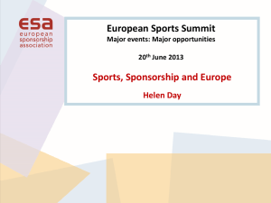 Gambling Sponsorship - Sport and Recreation Alliance