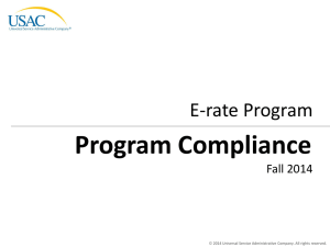 ERate:Program Compliance Handout