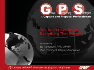 APMP Presentation: You Don`t Have to Bid Everything That Moves