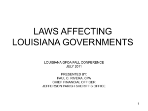 LAWS AFFECTING LOUISIANA GOVERNMENTS