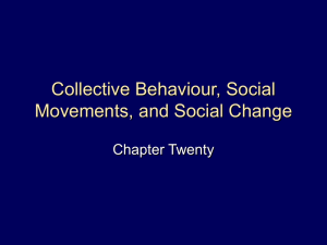 Collective Behaviour, Social Movements and Social Change