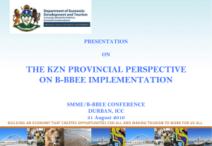 the kzn provincial perspective on b