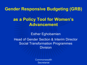 Esther Eghobamien, Head, Gender Section