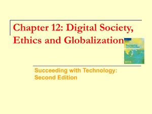 Chapter 12: Digital Society, Ethics and Globalization