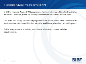 Financial Advice Programme (FAP)