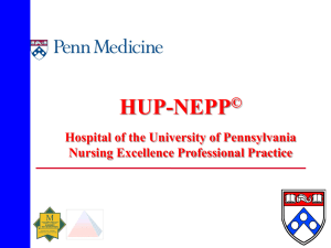 HUP Nursing Model of Excellence in Professional Practice
