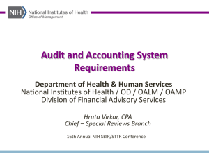 Audit and Accounting System Requirements
