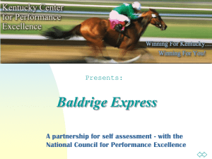 A PowerPoint show - Kentucky Center for Performance Excellence