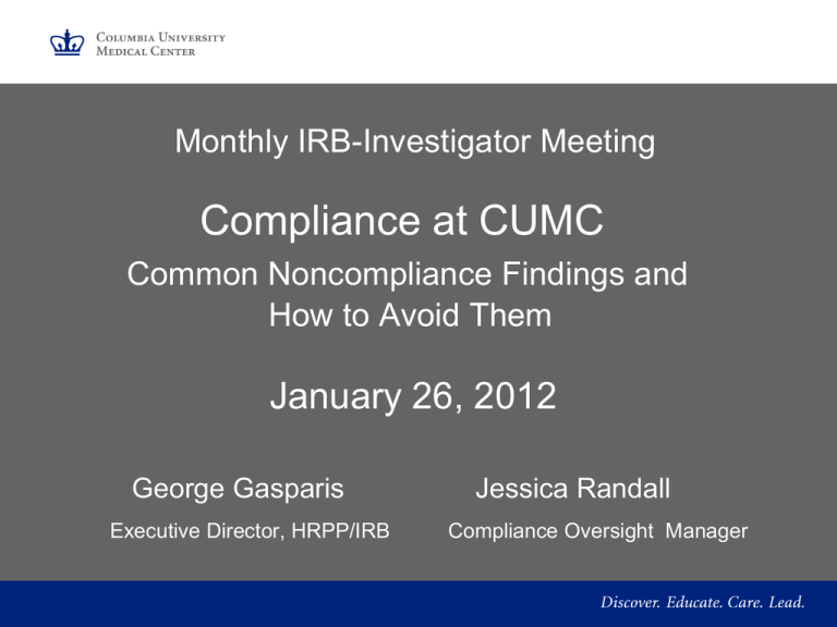 compliance-at-cumc-common-noncompliance-findings-and