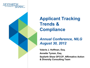 Applicant Tracking Trends Compliance 2012 NILG Annual