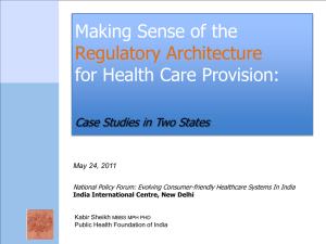 Making Sense of the Regulatory Architecture for Health