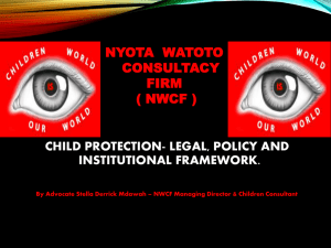 child protection -legal, policy and institutional
