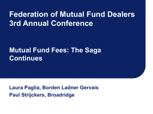 Mutual Fund Fees and CRM - Federation of Mutual Fund Dealers