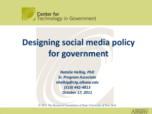 Managing Social Media: A Training Class for Government