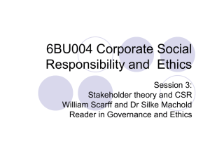 EC3027 Corporate Social Responsibility