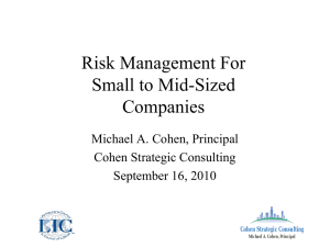 Risk Management for Small to Mid-sized Companies