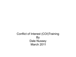 Conflicts of Interest Presentation