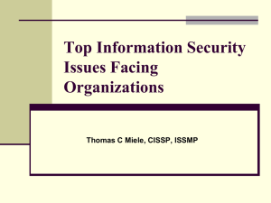 Top Information Security Issues Facing Organizations - Pa