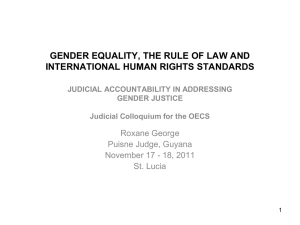 Gender justice - Eastern Caribbean Supreme Court
