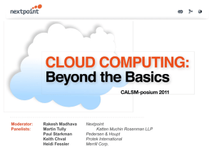 Before you go “TO THE CLOUD!”