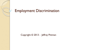 Chapter 23 – Employment Law and Equal Opportunity
