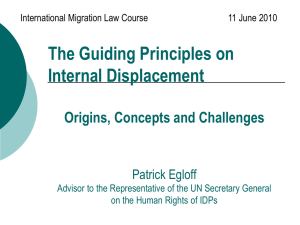 The Guiding Principles on Internal Displacement