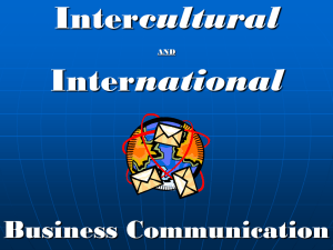 GLOBAL BUSINESS ETHICS International Business Communication