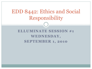 EDD 8442: Ethics and Social Responsibility