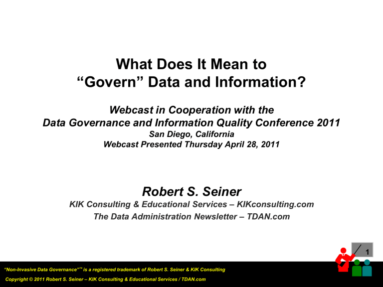 What Does It Mean To Govern Data And Information