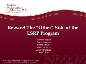 `Other` Side of the LSRP Program