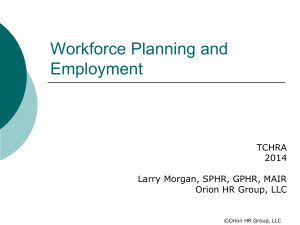 Workforce Planning and Employment