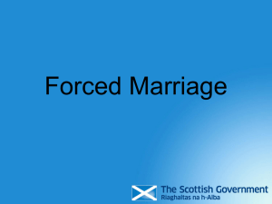 Forced Marriage etc (Protection and (Jusrisdiction) Scotland) Act 2011