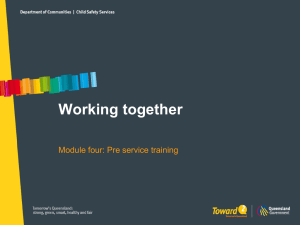 Module four: Pre service training