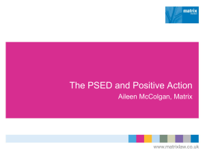 Aileen McColgan - The PSED and Positive Action