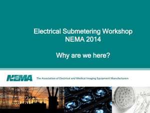 Electrical Submetering Workshop NEMA 2014 Why