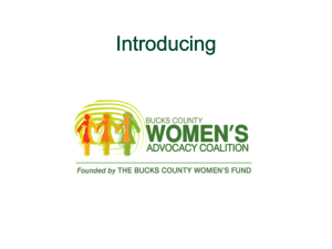 Desired outcomes - Bucks County Women`s Advocacy Coalition